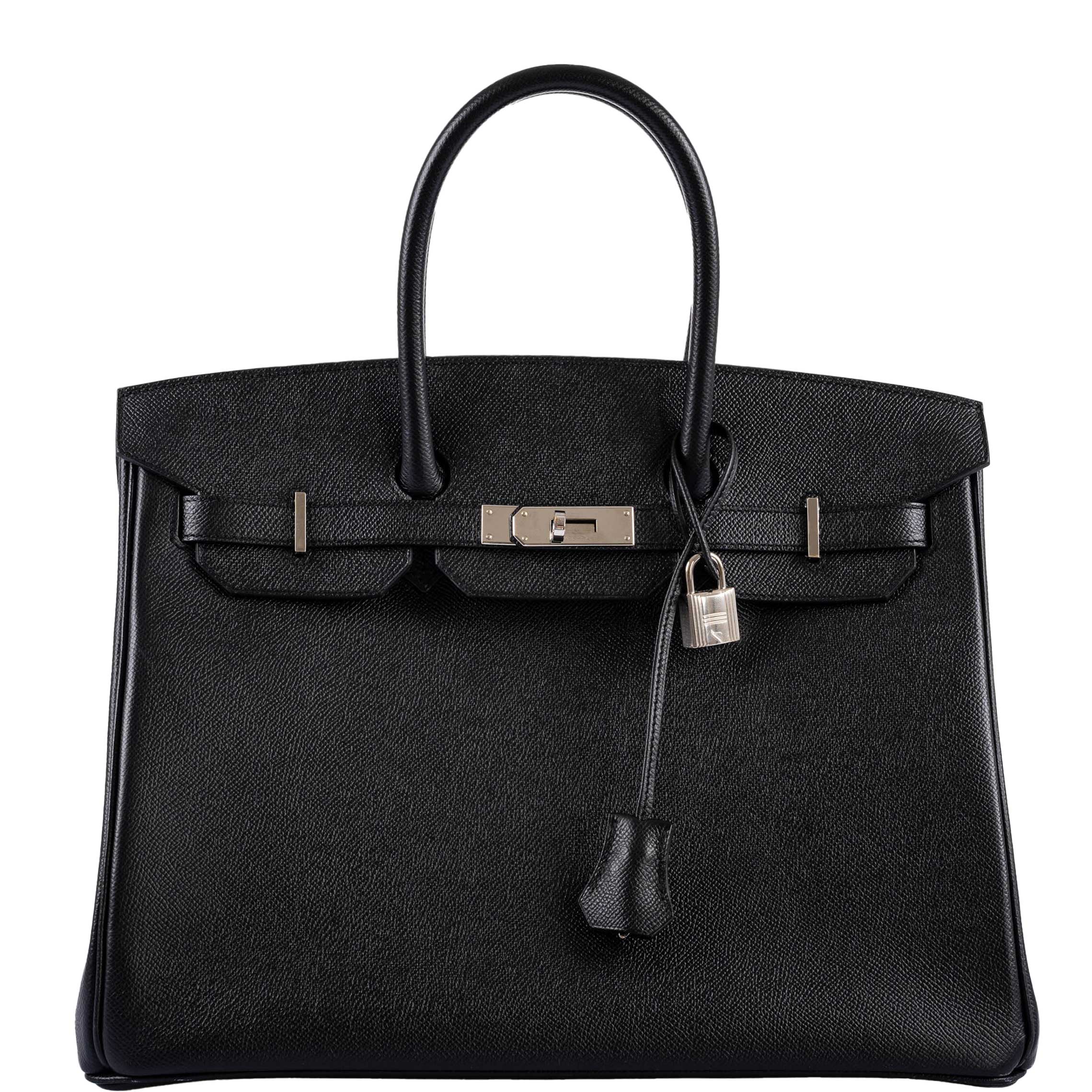 Hermes Birkin 35 Black Epsom leather Palladium Hardware -, A