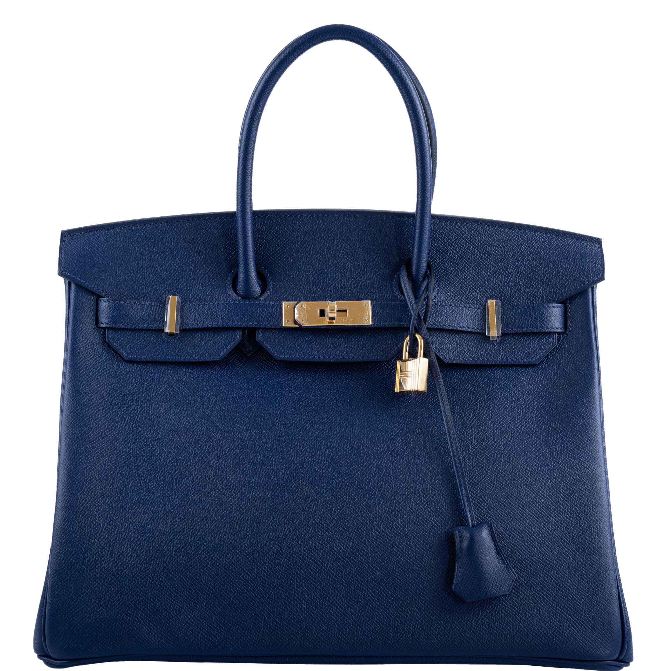 Hermes Birkin 35 Blue Saphire Epsom with Gold Hardware -, X
