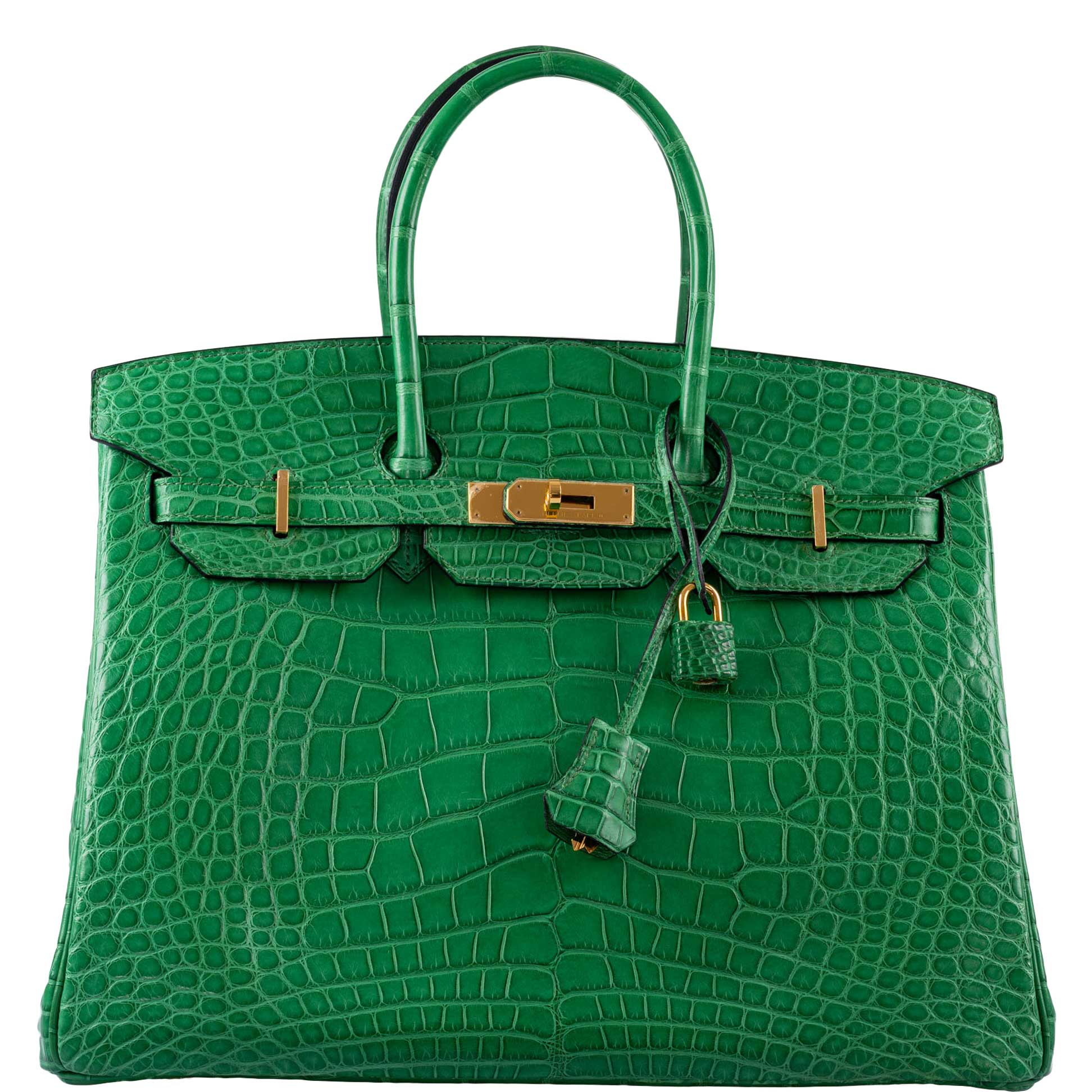 Hermes Birkin 35 Cactus Matte Alligator Gold Hardware -, R