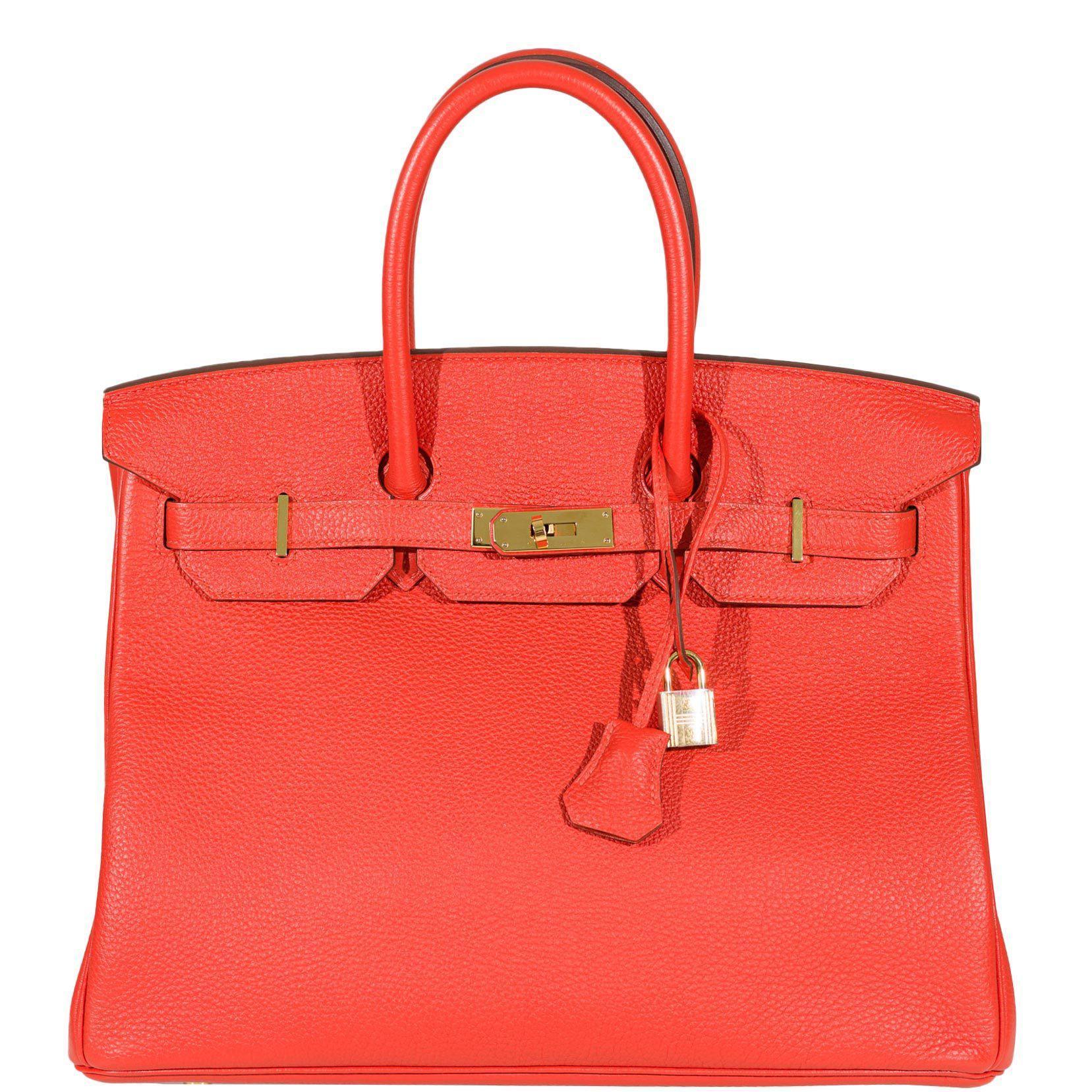 Hermes Birkin 35 Capucine Togo leather Gold Hardware -, O Square