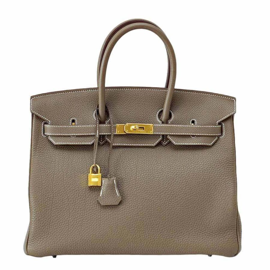 HermesEtoupe Togo Birkin 35 Bag GHW | Studio Nafay