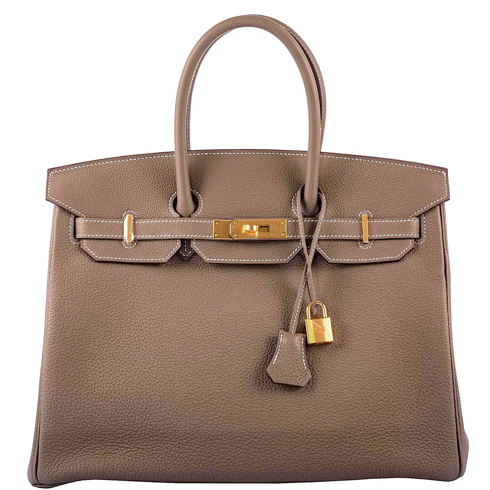 Hermes Birkin 35 Etoupe Togo Gold Hardware -, D