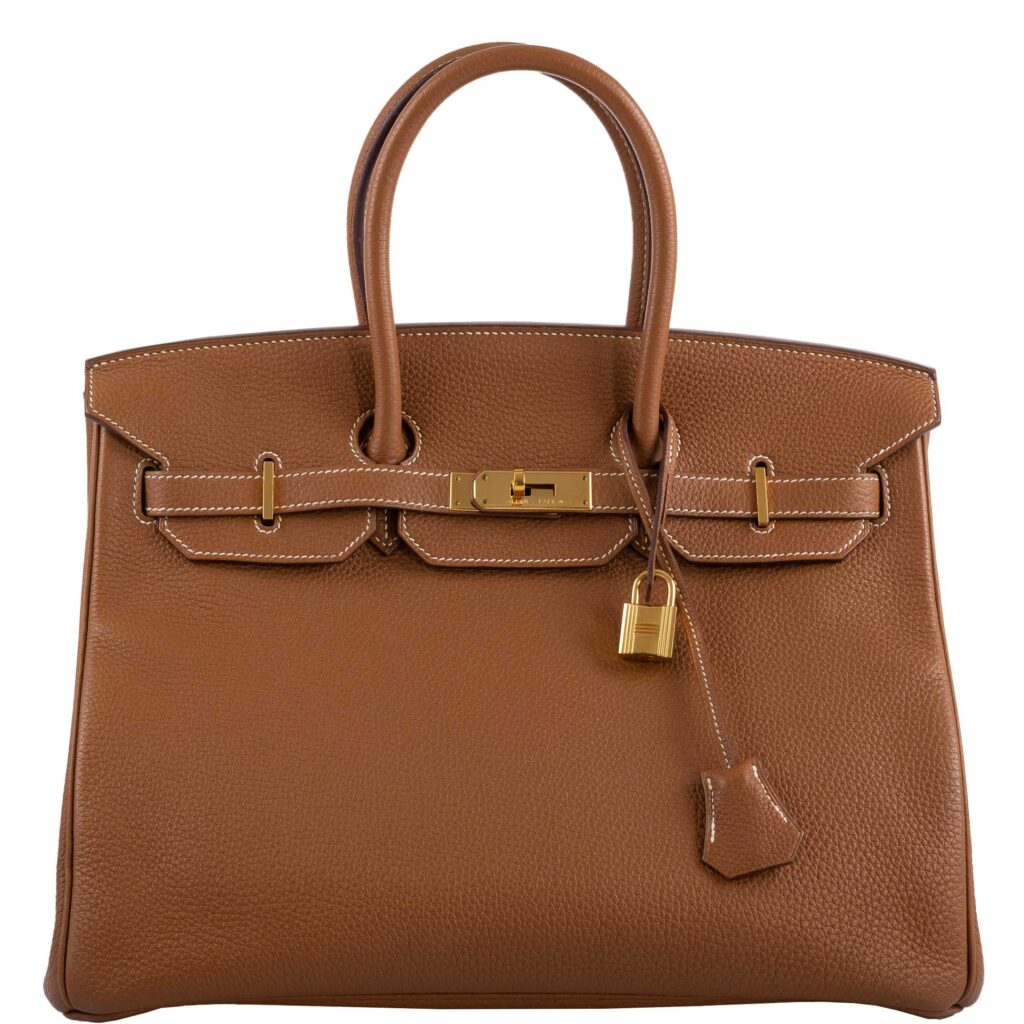 Hermes Birkin 35 Gold Togo Gold Hardware - Square O - Product Image 2