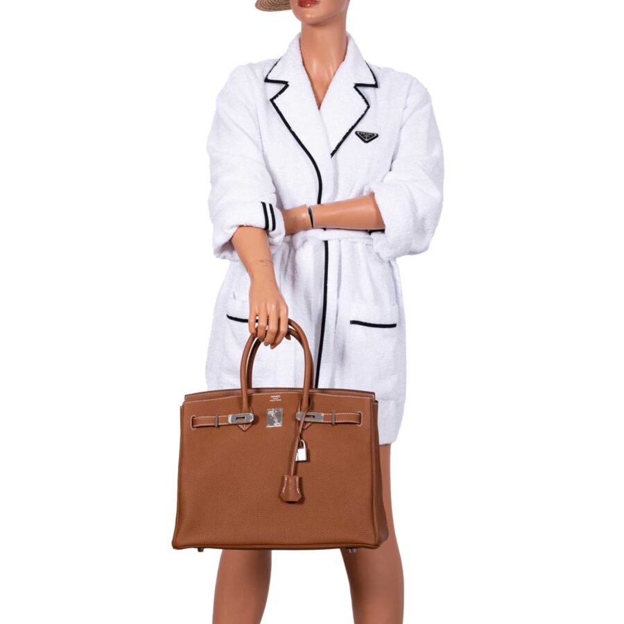 Hermes Birkin 35 Gold Togo with Palladium Hardware -, R Square | Studio Nafay