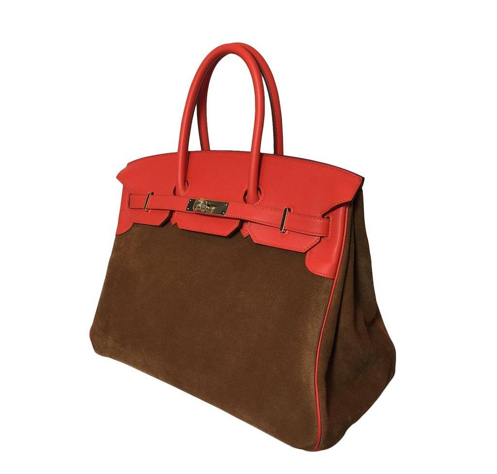 HermesBirkin 35 Grizzly Bag Suede – Limited Editon