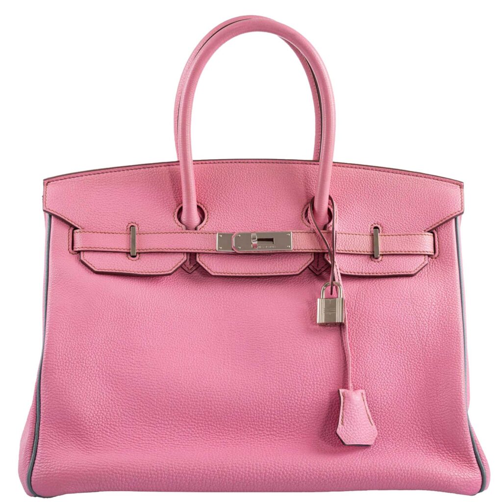 Hermes Birkin 35 HSS 5P Bubblegum Pink & Celeste Togo Palladium Hardware -, Square O - Product Image 2