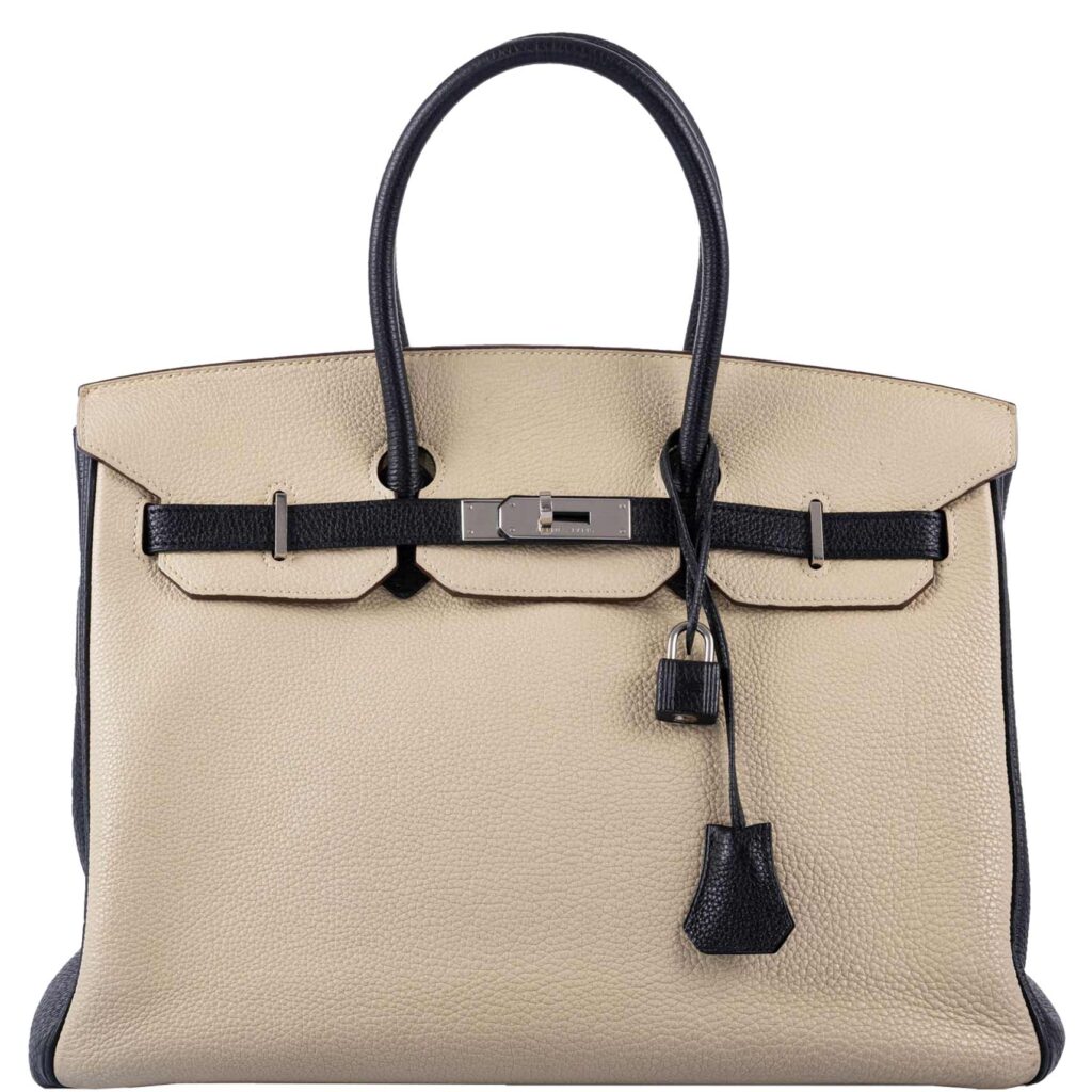 Hermes Birkin 35 HSS Black & Parchemin Togo Leather Palladium Hardware -, M Square - Product Image 2