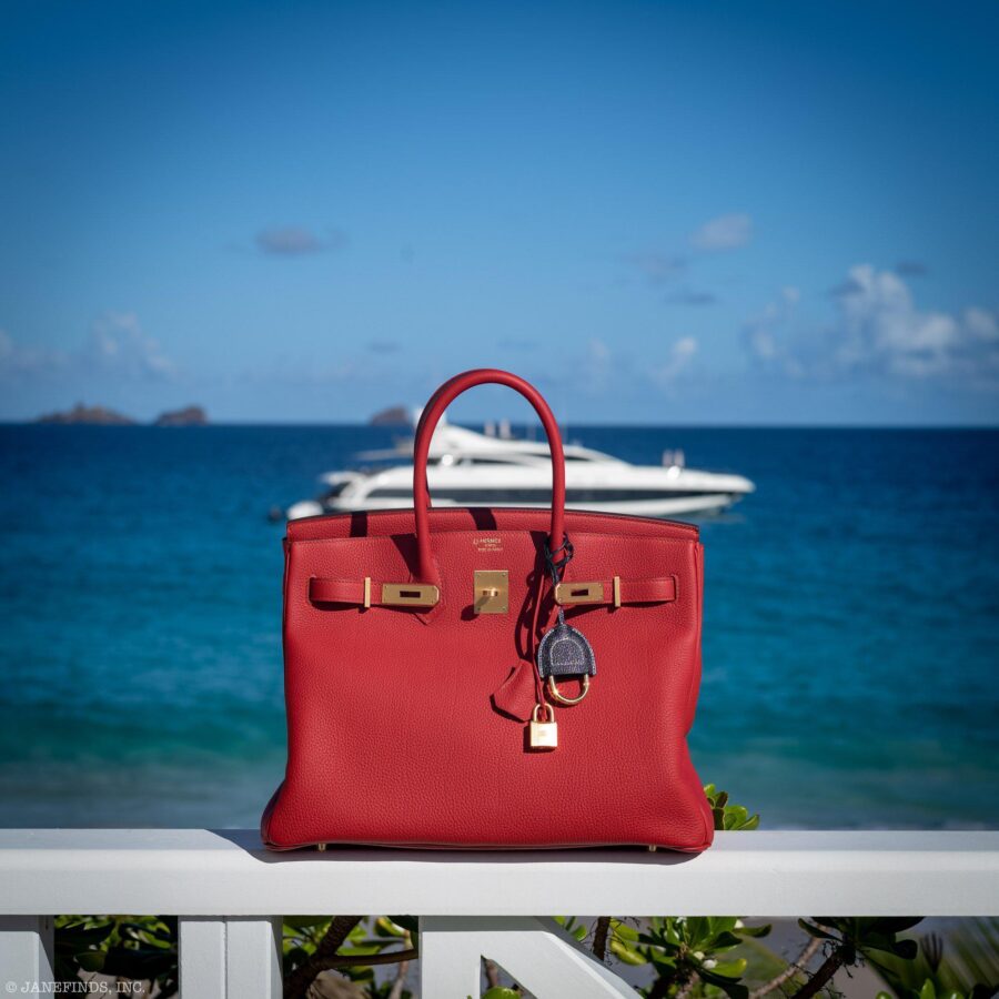 Hermes Birkin 35 HSS Rouge Vif Togo Brushed Gold Hardware -, Y | Studio Nafay