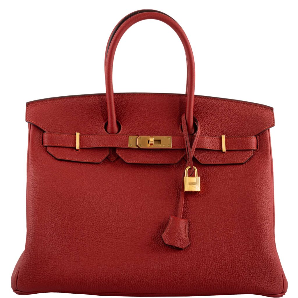 Hermes Birkin 35 HSS Rouge Vif Togo Brushed Gold Hardware -, Y - Product Image 2