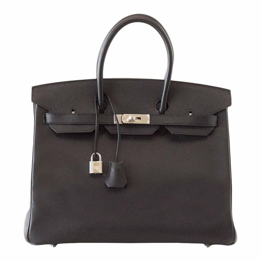 HermesBirkin 35 Jet Black Bag PHW | Studio Nafay