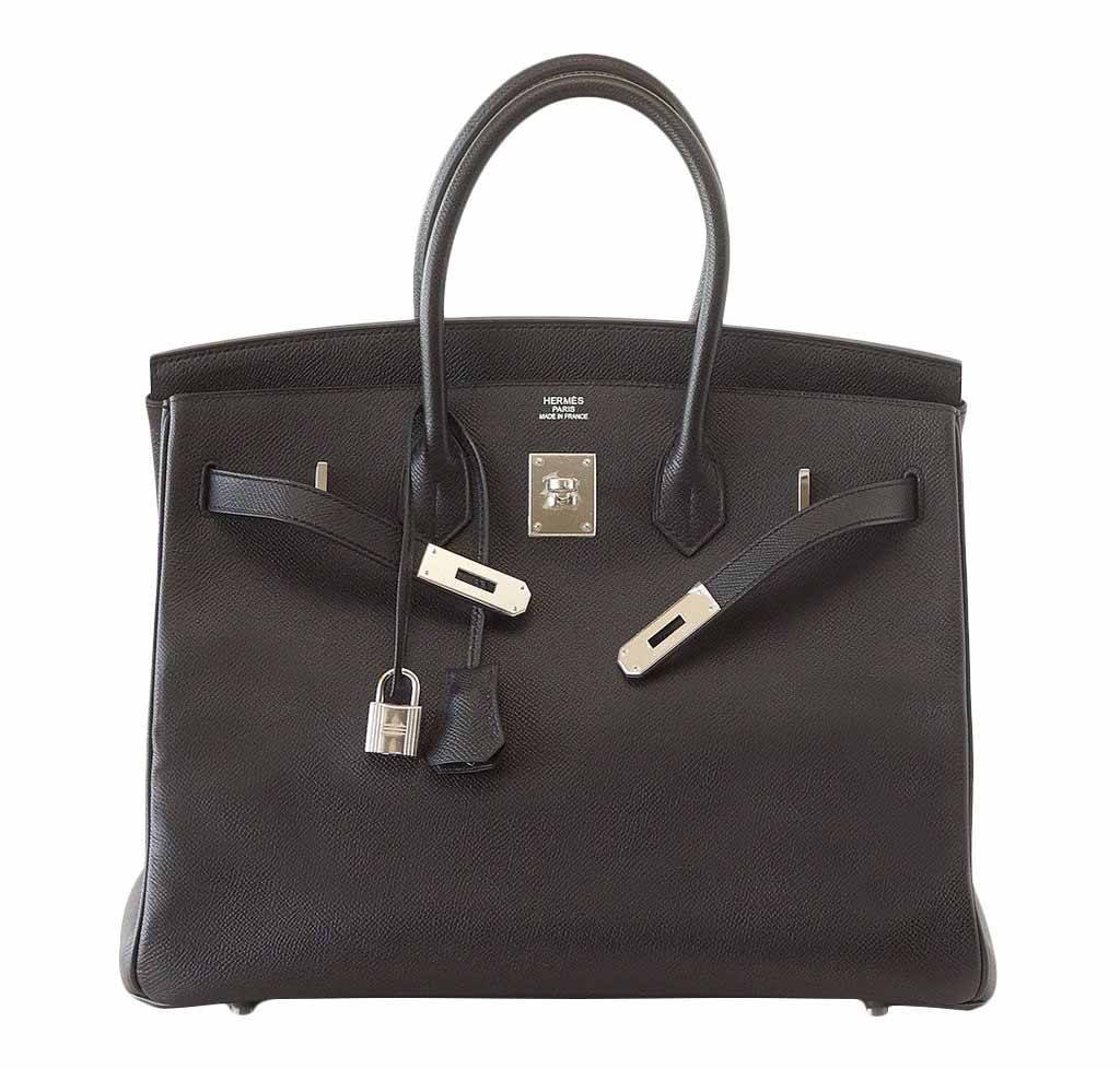 HermesBirkin 35 Jet Black Bag PHW