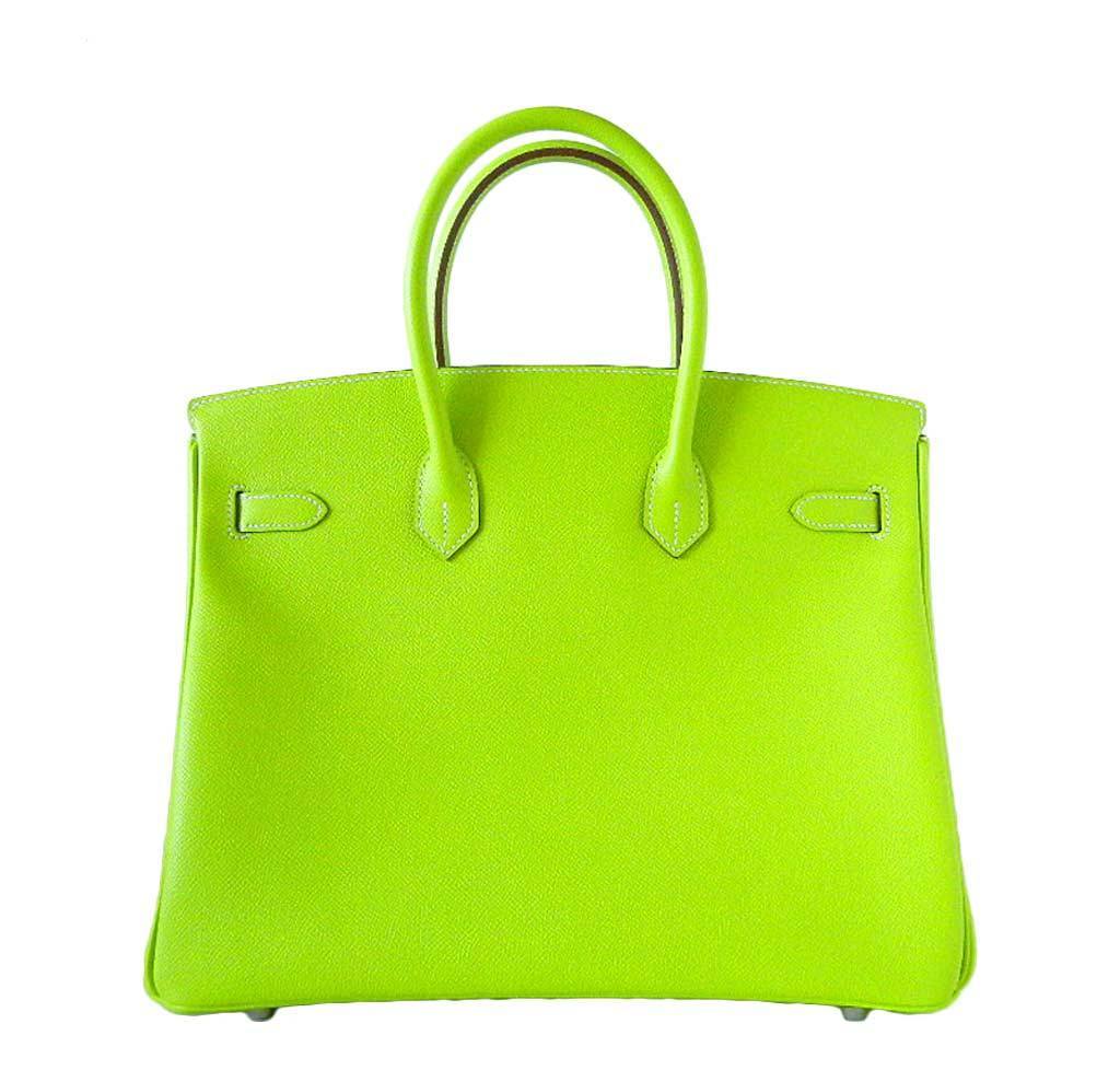 HermesBirkin 35 Kiwi Candy Series Bag