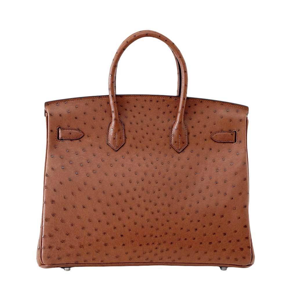 HermesBirkin 35 Ostrich Etrusque Bag PHW