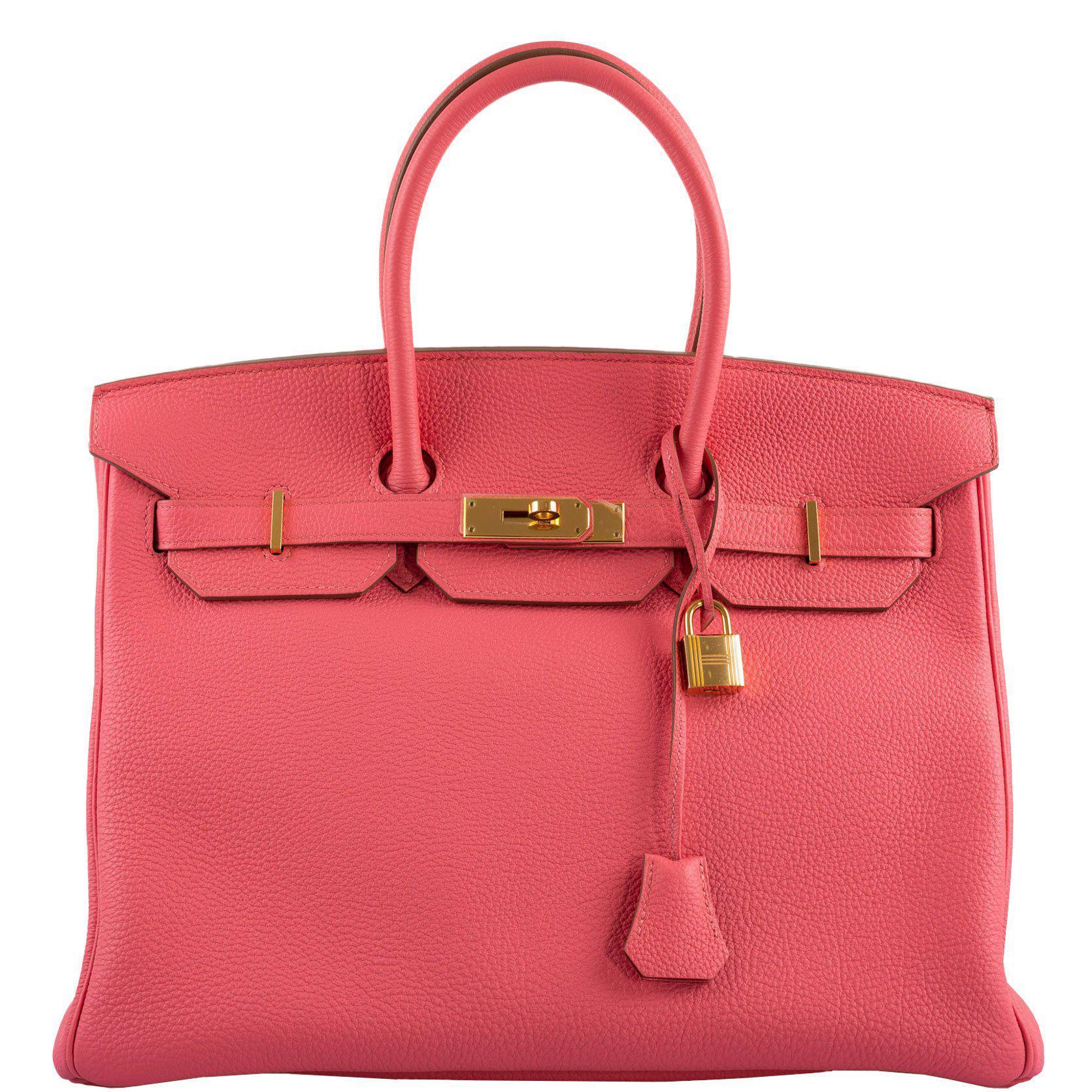 Hermes Birkin 35 Rose Lipstick Togo Gold Hardware -, Q Square