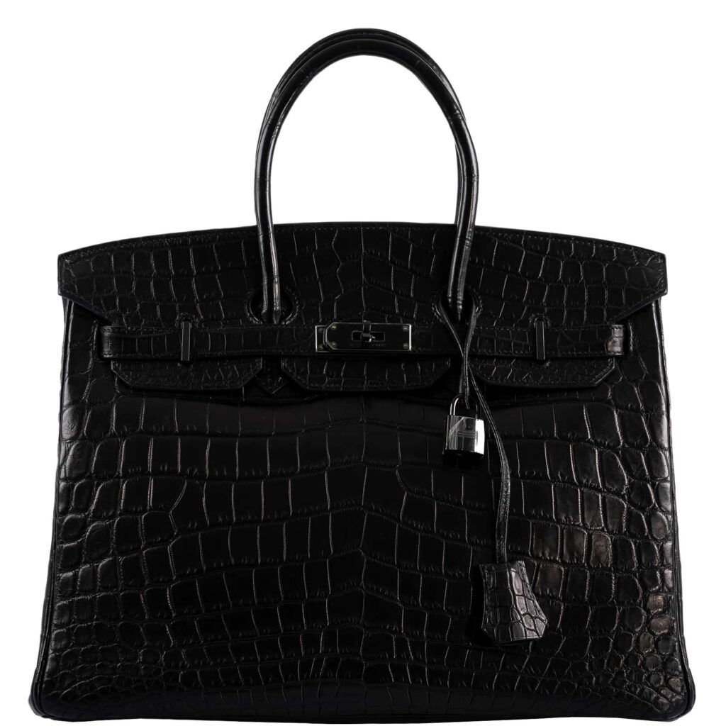 Hermes Birkin 35 SO BLACK Matte Alligator PVD Hardware -, O Square - Product Image 2