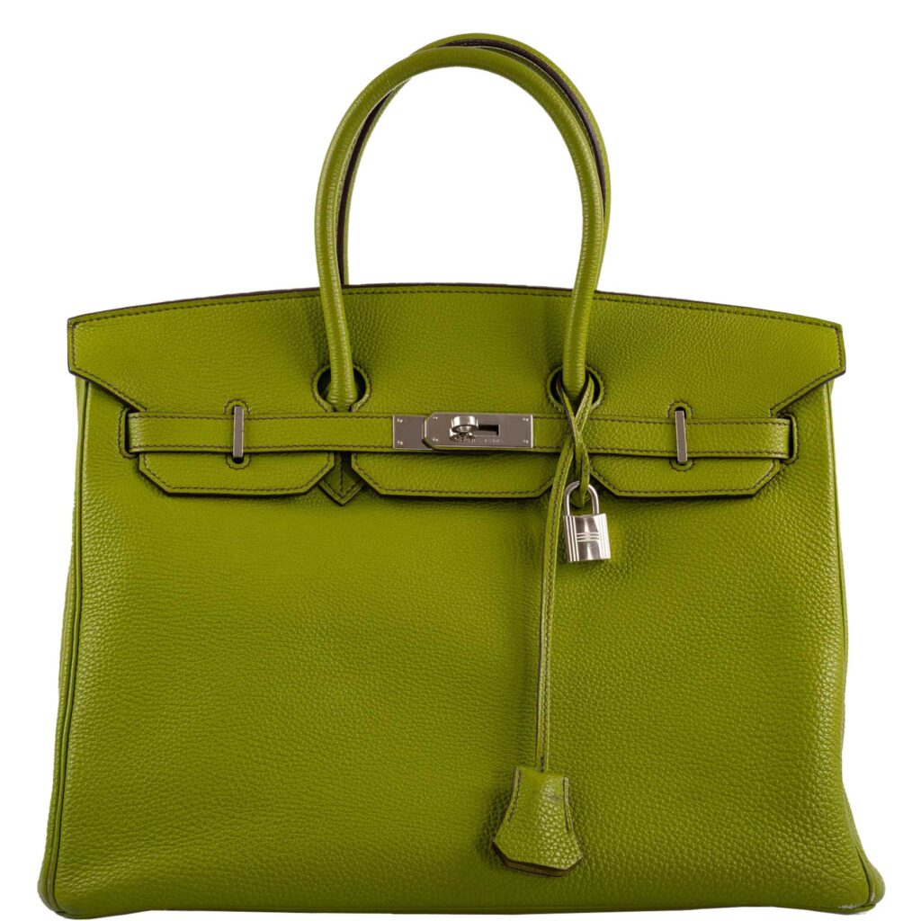 Hermes Birkin 35 Vert Anis Togo with Palladium Hardware -, J Square - Product Image 2