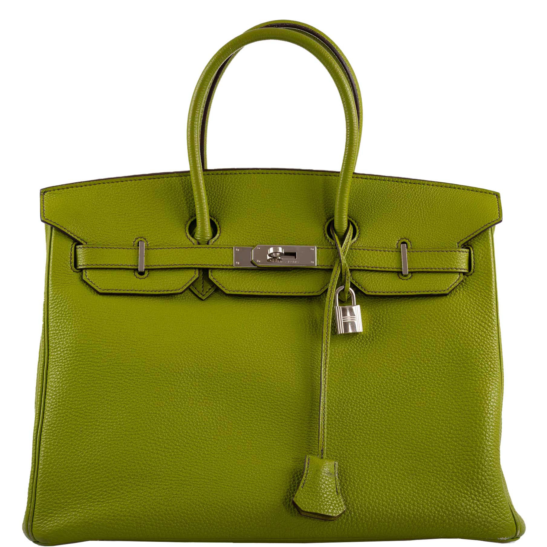 Hermes Birkin 35 Vert Anis Togo with Palladium Hardware -, J Square