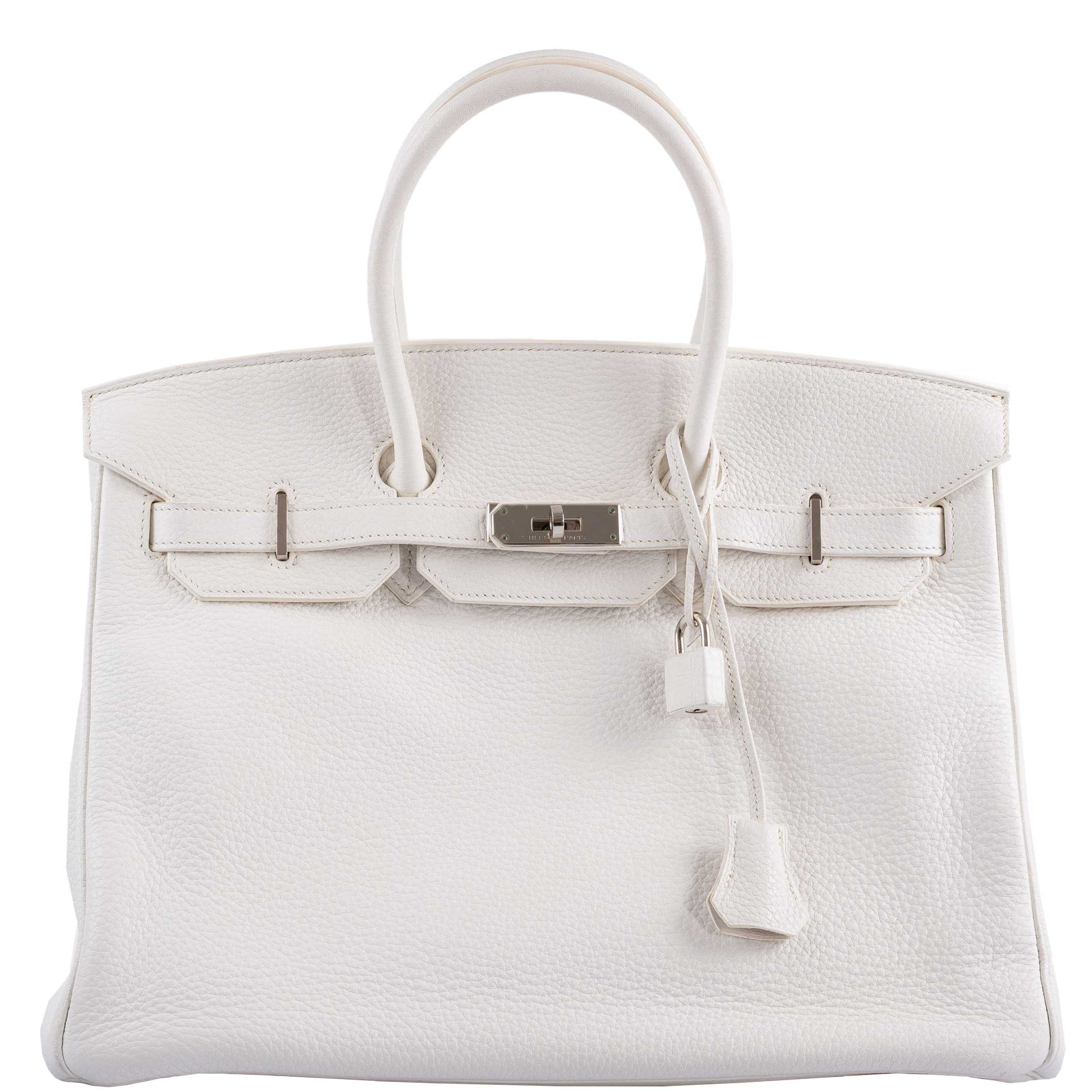 Hermes Birkin 35 White Clemence leather Palladium Hardware – N Square