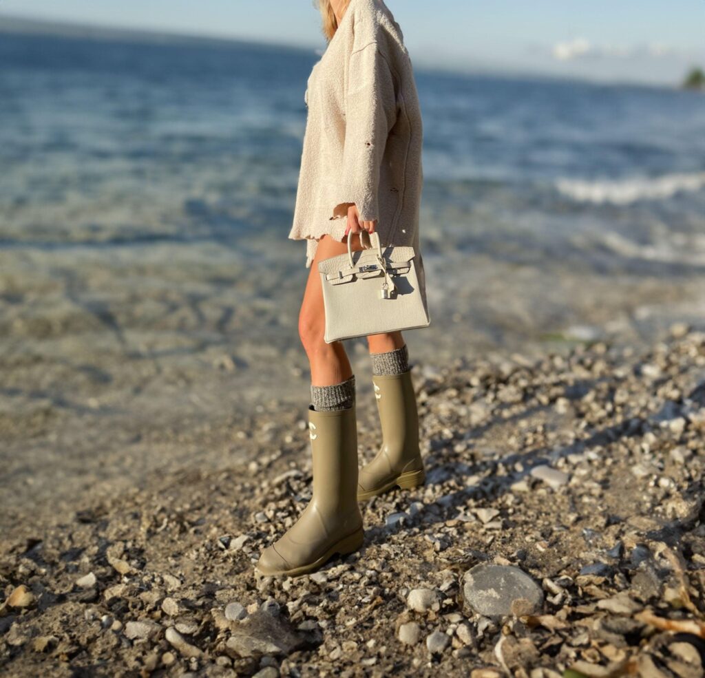 HermesBirkin Touch 25 Beton Matte Alligator & Togo Palladium Hardware - Product Image 2