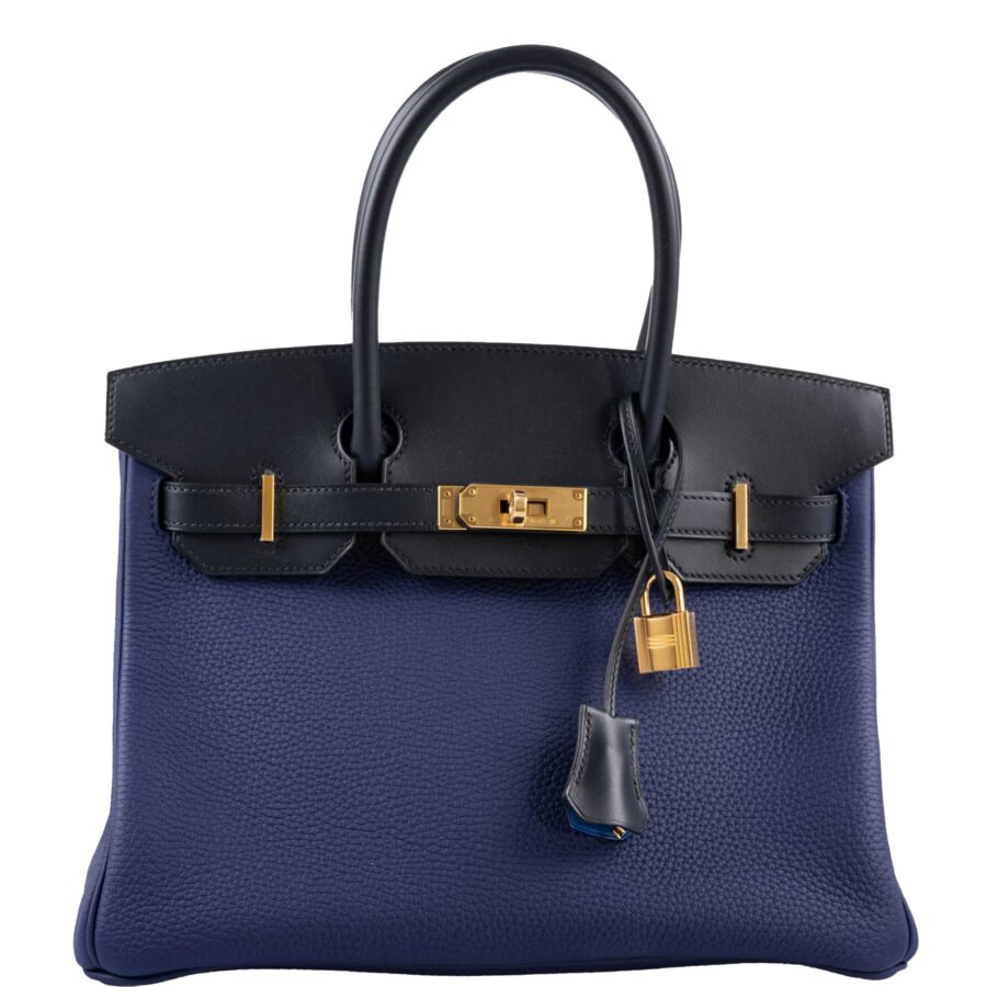 HermesBirkin Touch 30 Bleu (Blue) Encre Sombrero & Bleu Obscur Taurillon Clemence Gold Hardware -, Y | Studio Nafay