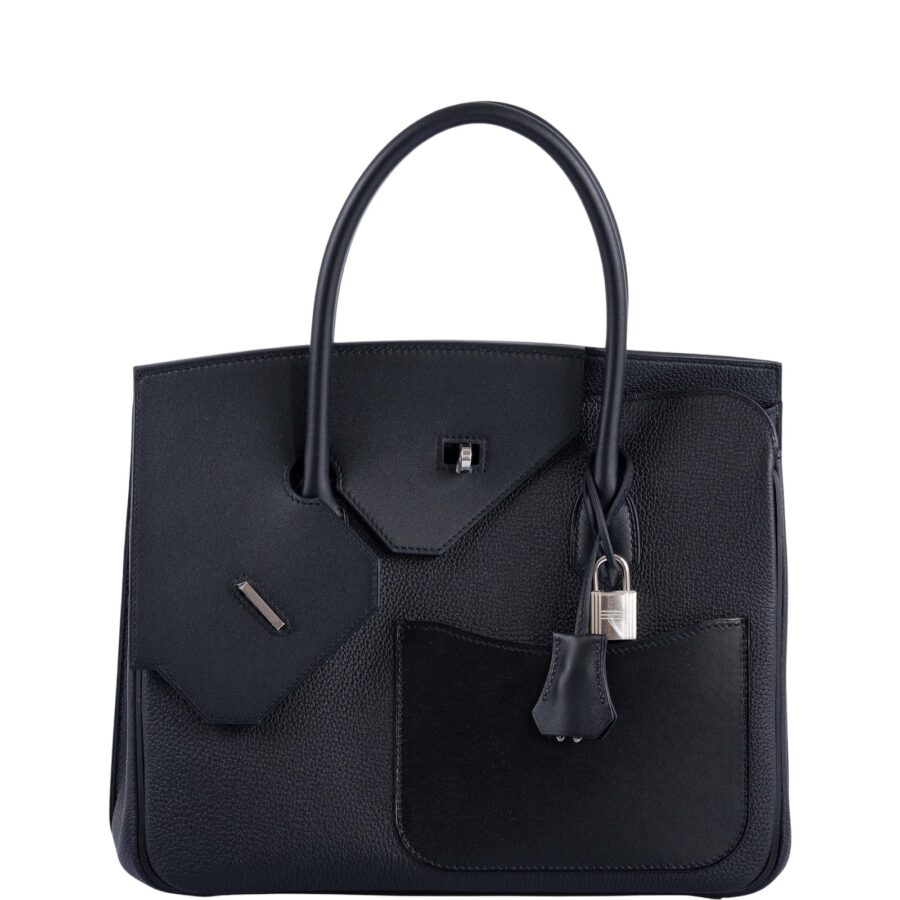 HermesBirkin en Desordre Black Togo and Swift Palladium Hardware | Studio Nafay