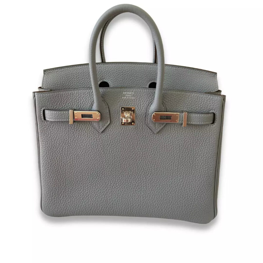 HERMÈS BIRKIN 25 BLEU LIN VERSO TOGO BAG | Studio Nafay
