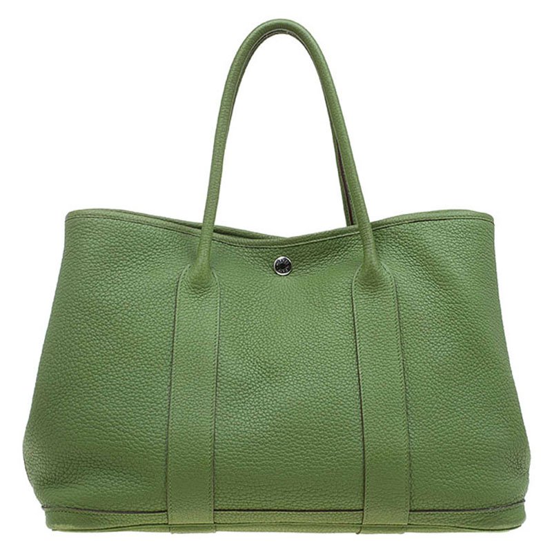 HERMÈS PELOUSE TOGO LEATHER GARDEN PARTY MM TOTE BAG