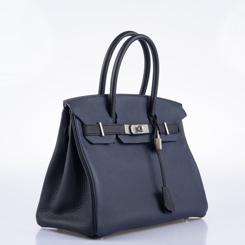 HermesHSS Birkin 30 Blue Nuit & Black Togo Brushed Palladium Hardware - Product Image 2