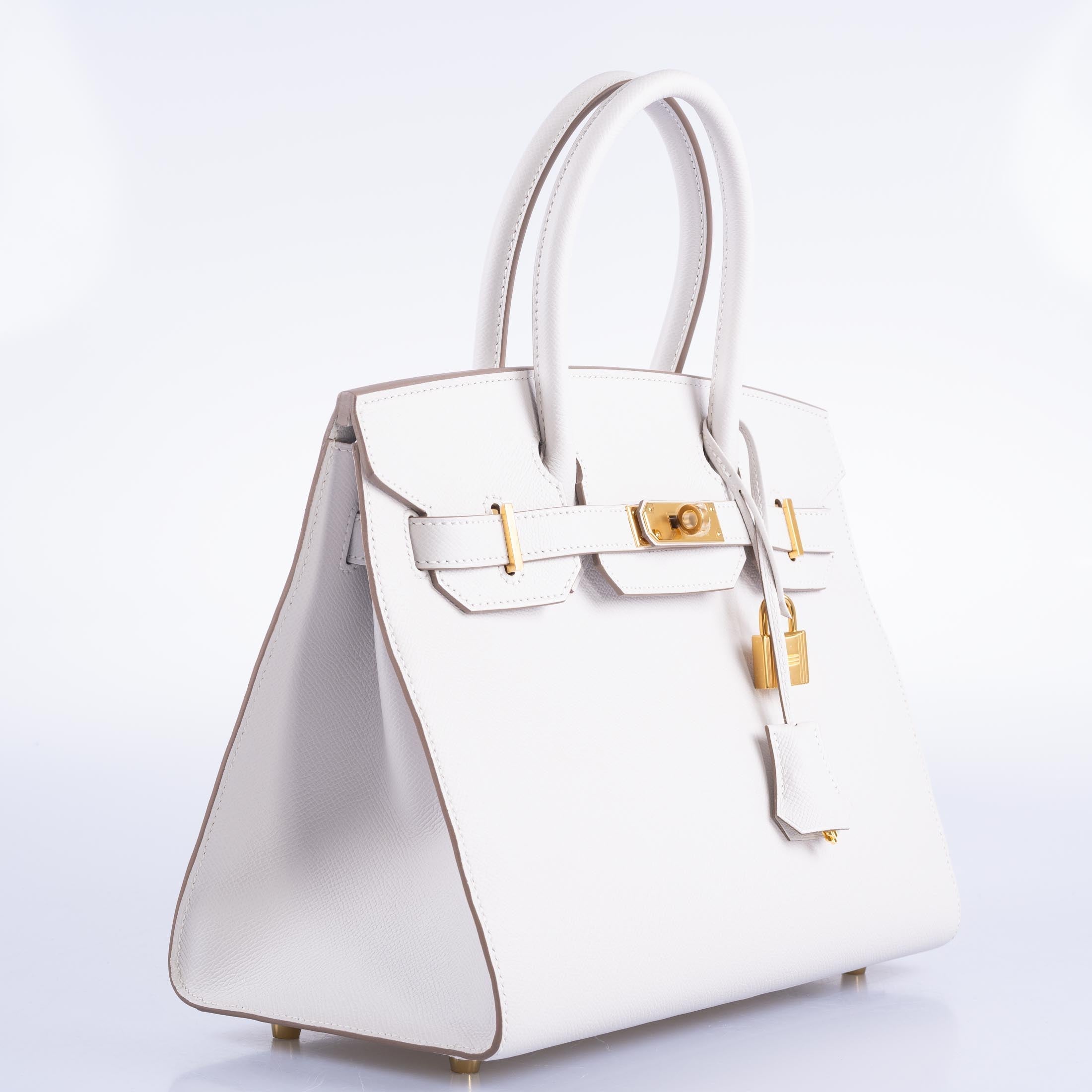 HermesSellier Birkin 30 Gris Pale Epsom Gold Hardware