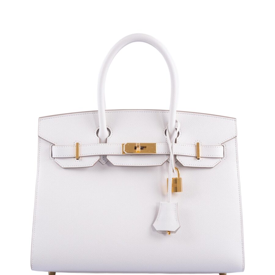 HermesSellier Birkin 30 Gris Pale Epsom Gold Hardware | Studio Nafay