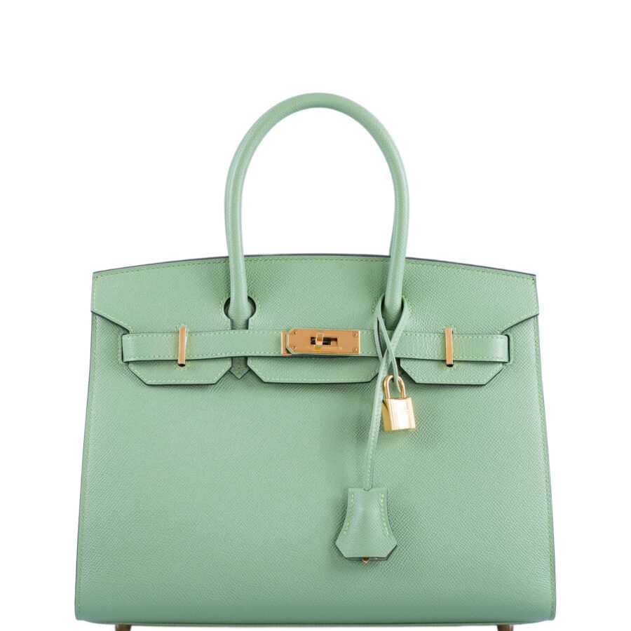 HermesSellier Birkin 30 Vert Criquet Epsom Gold Hardware | Studio Nafay