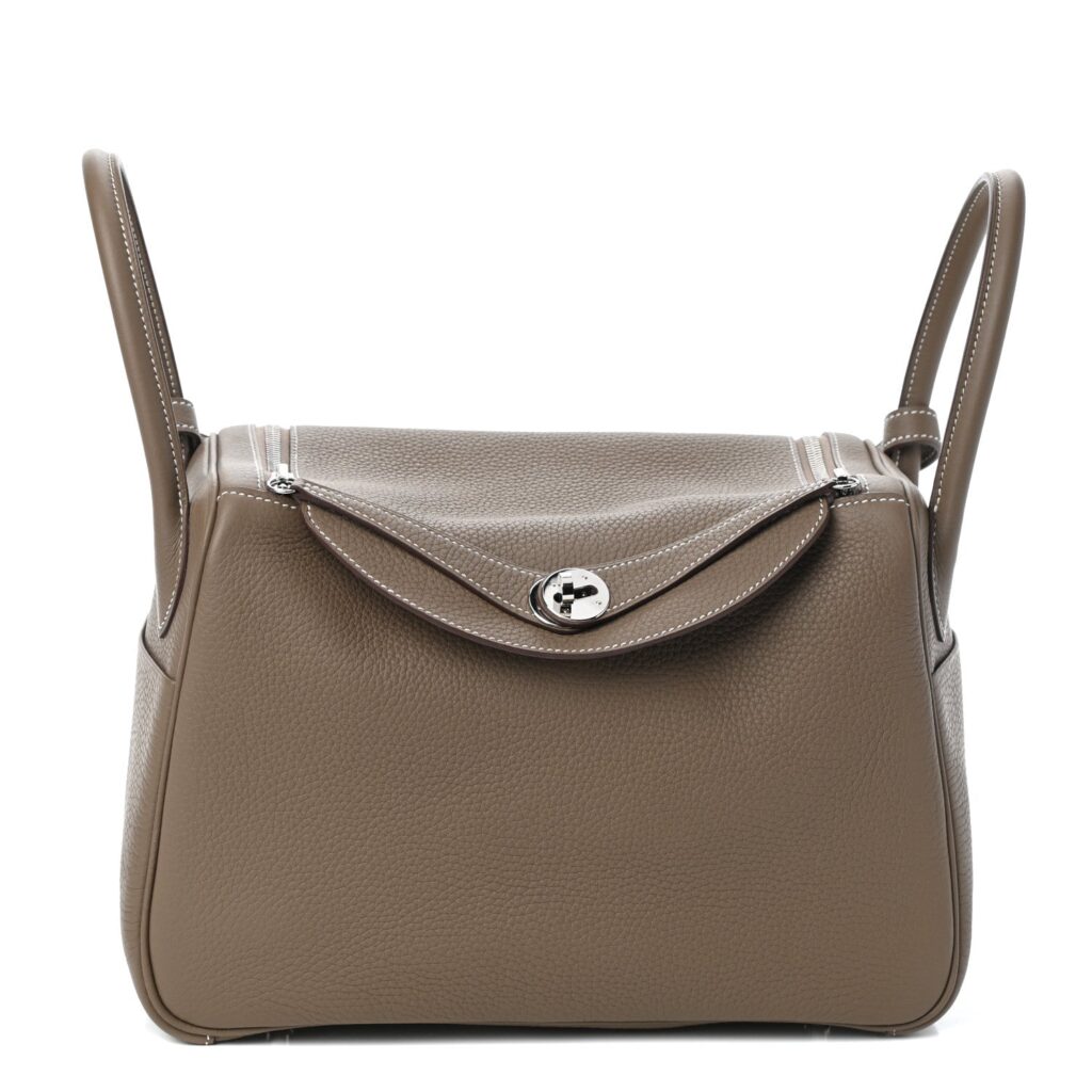 HERMÈS Taurillon Clemence Lindy 30 Etoupe - Product Image 2