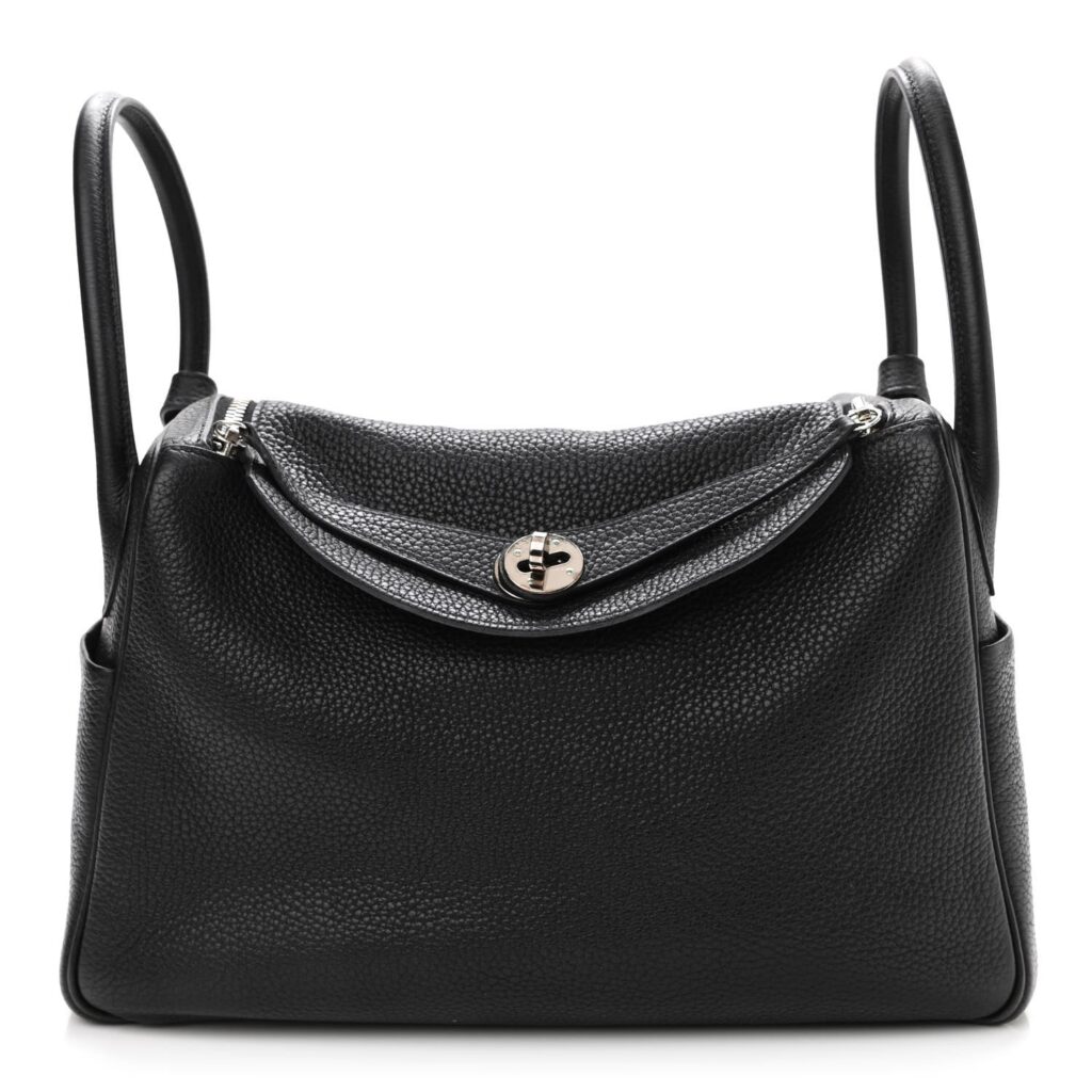 HERMÈS TAURILLON CLEMENCE VERSO LINDY 30 BAG BLACK TOFFEE - Product Image 2
