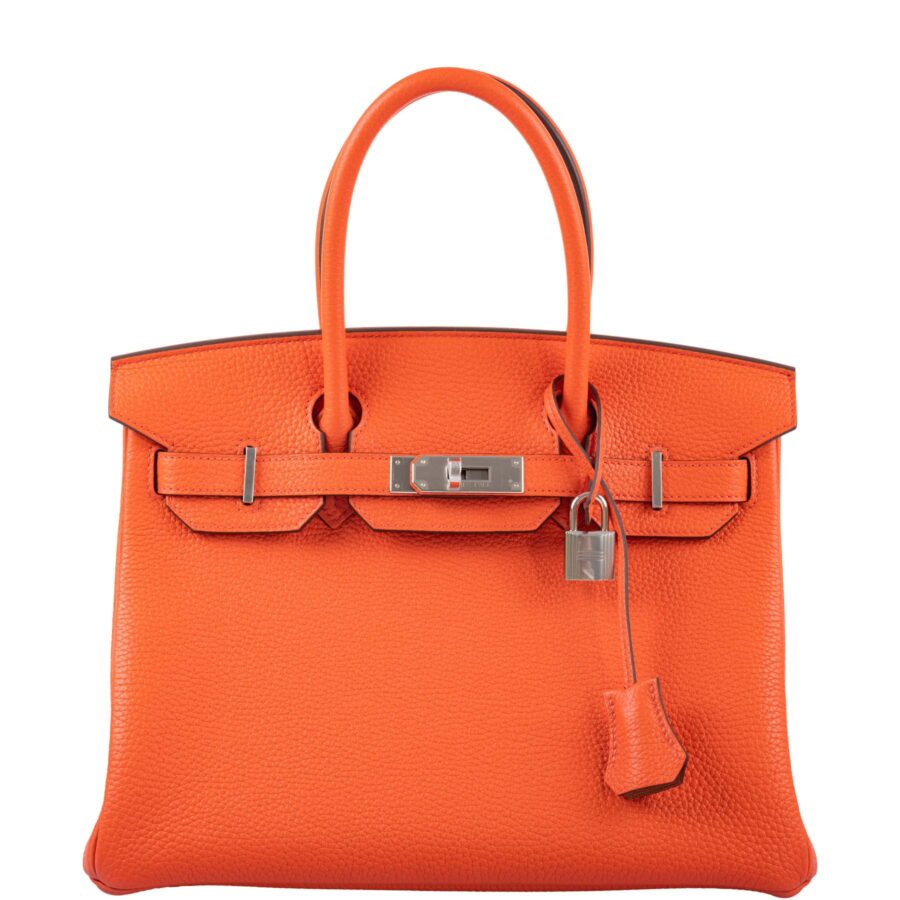 HermesVerso Birkin 30 Orange Poppy Clemence & Blush Palladium Hardware | Studio Nafay