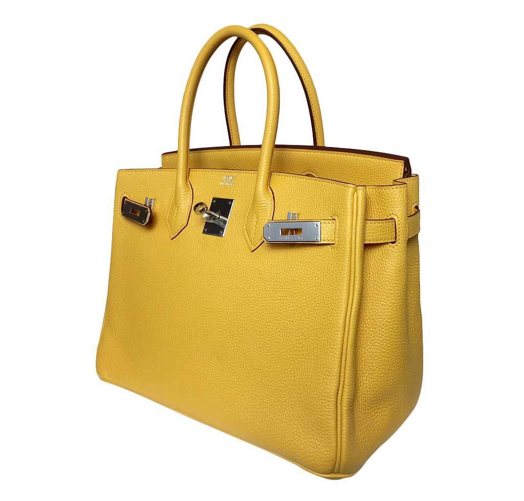 HermesBirkin 30 Soleil Yellow Bag