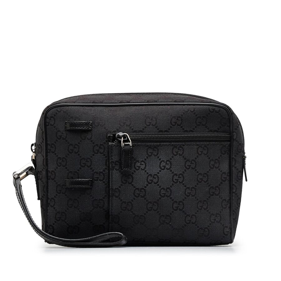 Gucci Clutch Black GG Canvas | Studio Nafay