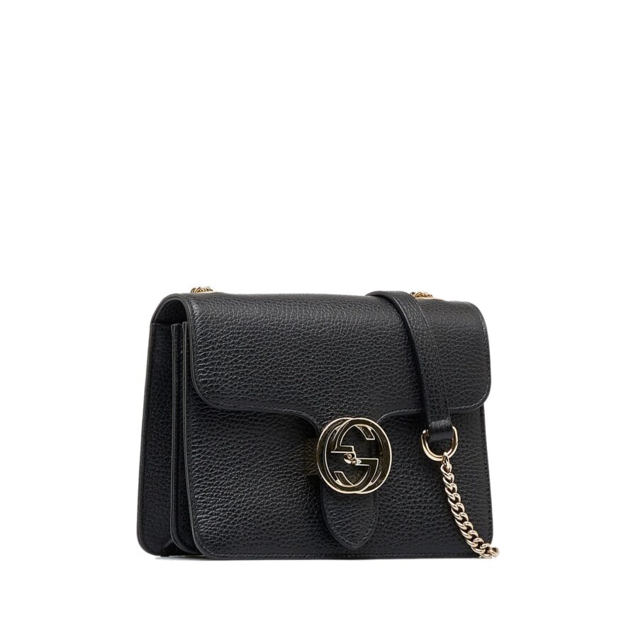 Gucci Interlocking G Small Black Leather | Studio Nafay