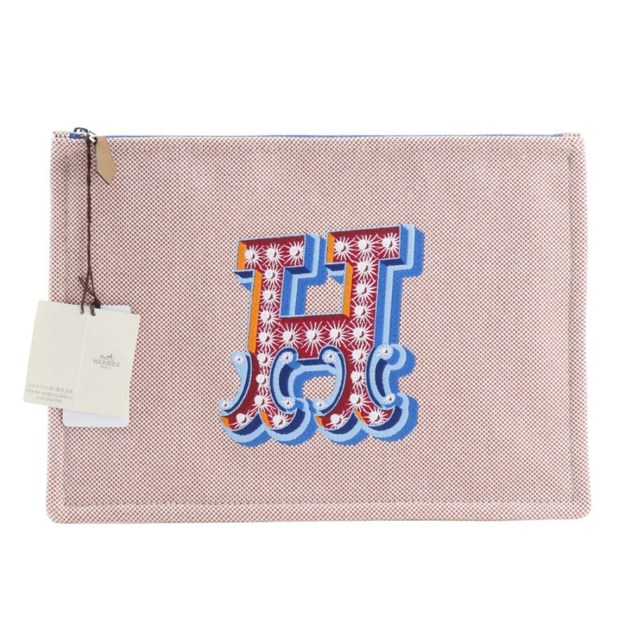 HERMES Pouch Towar GM Orange Flat pouch Yachting GM Electric Women | Studio Nafay