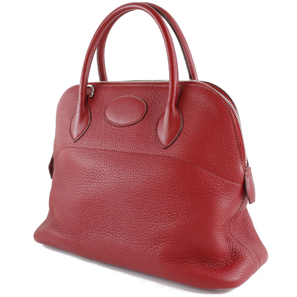 HERMES Handbag Taurillon Clemence Red Bored 31 Women
