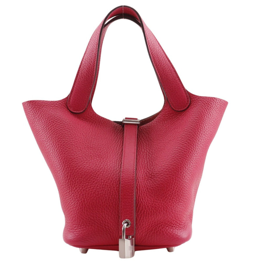 HERMES Handbag Taurillon Clemence pink Picotan Rock 18 PM | Studio Nafay