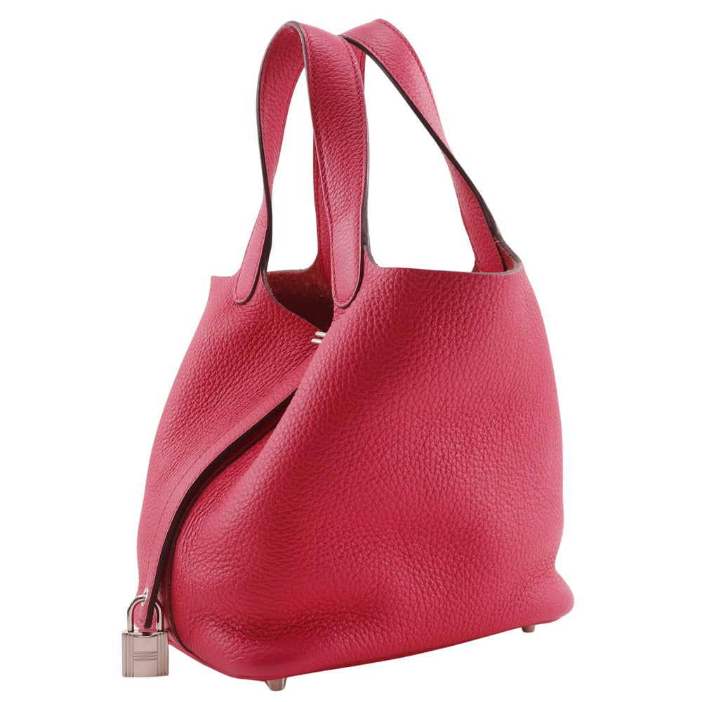 HERMES Handbag Taurillon Clemence pink Picotan Rock 18 PM