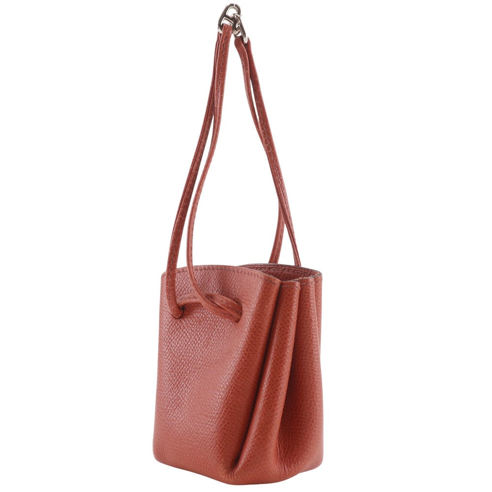 HERMES Pouch leather Orange purse Vespa porch