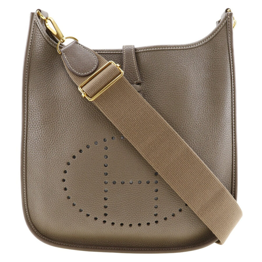 HERMES Shoulder Bag Taurillon Clemence Gold Metal Evelyn 3PM Women | Studio Nafay
