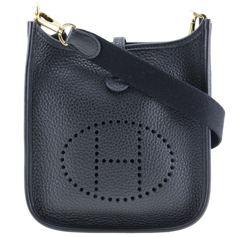 HERMES Shoulder Bag Taurillon Clemence Black/Gold Metal Amazone Evelyn TPM Women | Studio Nafay