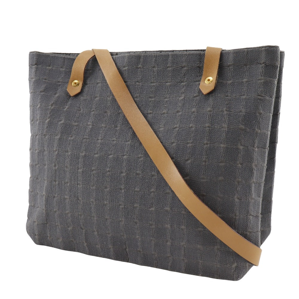 HERMES Shoulder Bag canvas gray Long shoulder Amedaba Cava de Poche