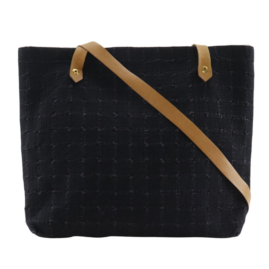 HERMES Shoulder Bag canvas black Long shoulder Amedaba Cava de Poche | Studio Nafay