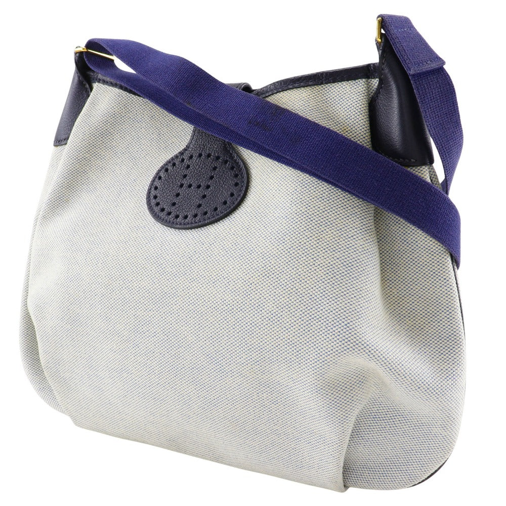 HERMES Shoulder Bag Tower ash Gray / navy Rodeo Women