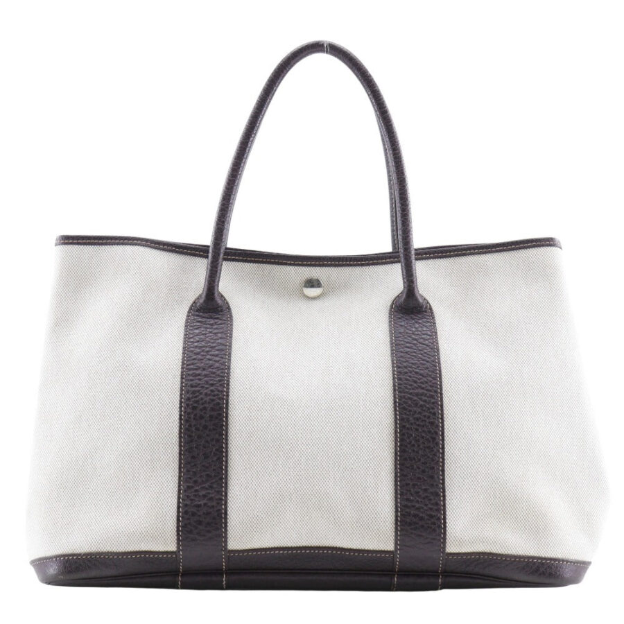HERMES Tote Bag Toile H, Buffle Beige / Brown Garden party PM Women | Studio Nafay
