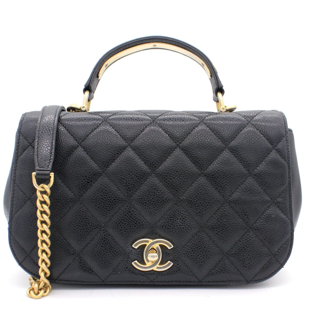Chanel Caviar Carry Around Flap Bag Black | Studio Nafay