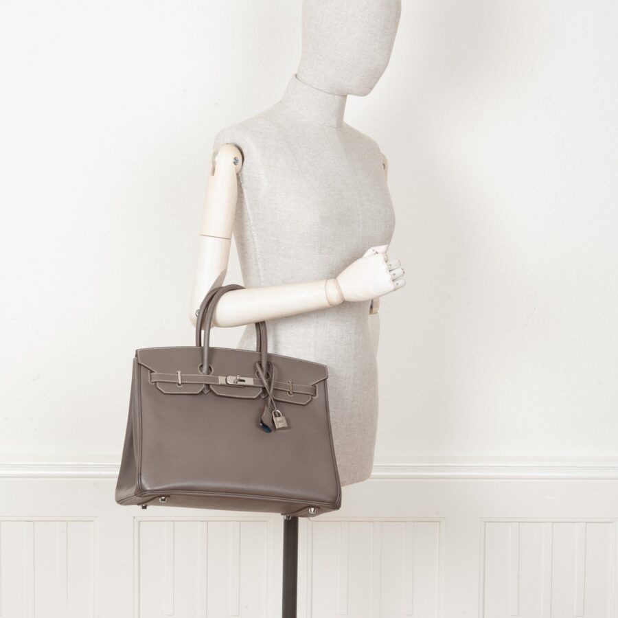 HERMÈS Birkin 35 Verso Epsom Étain Bleu Agate | Studio Nafay